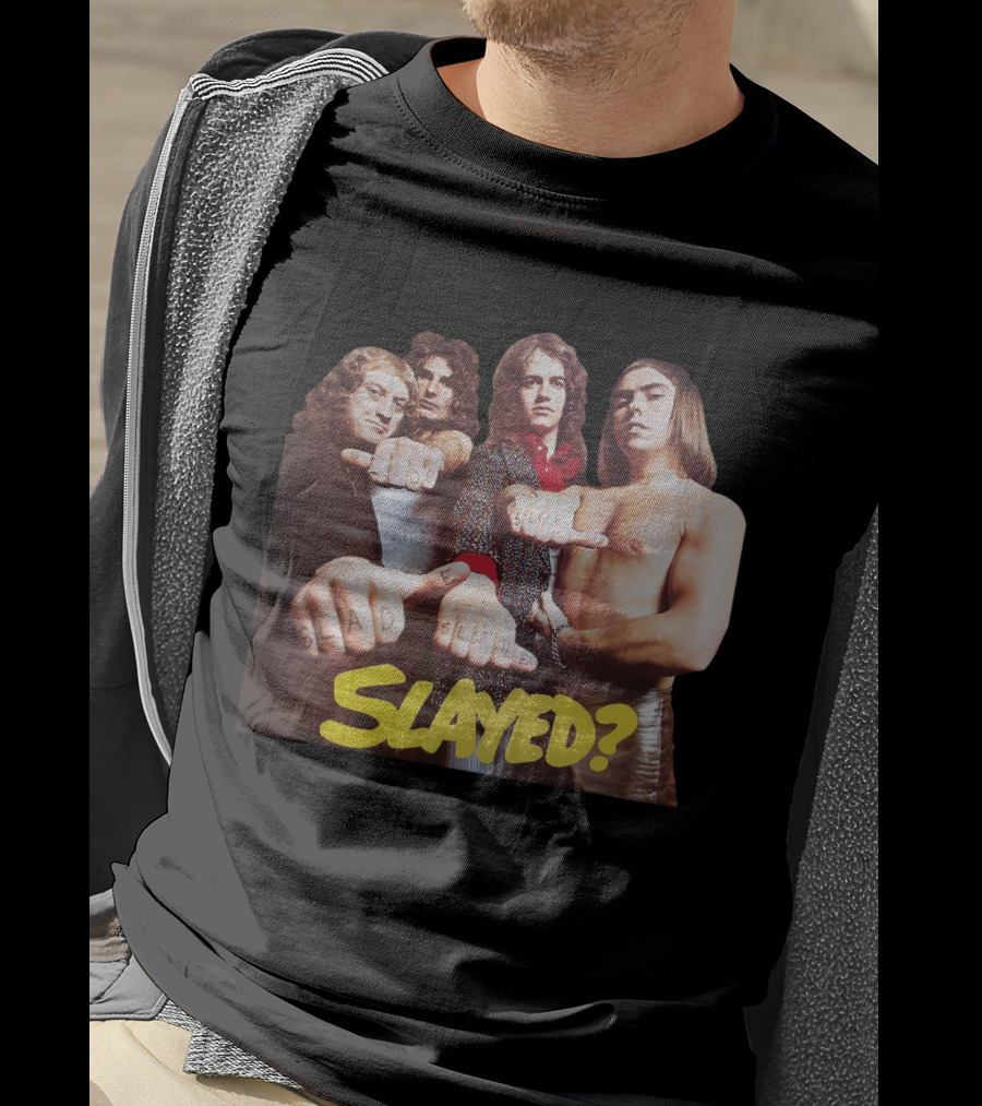 Slade Slayed? Band Members With Fists Tattooed Sad Slade T-Shirt
