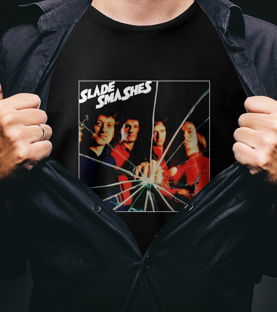 Slade Smashes Album Cover Shattered Glass Art T-Shirt