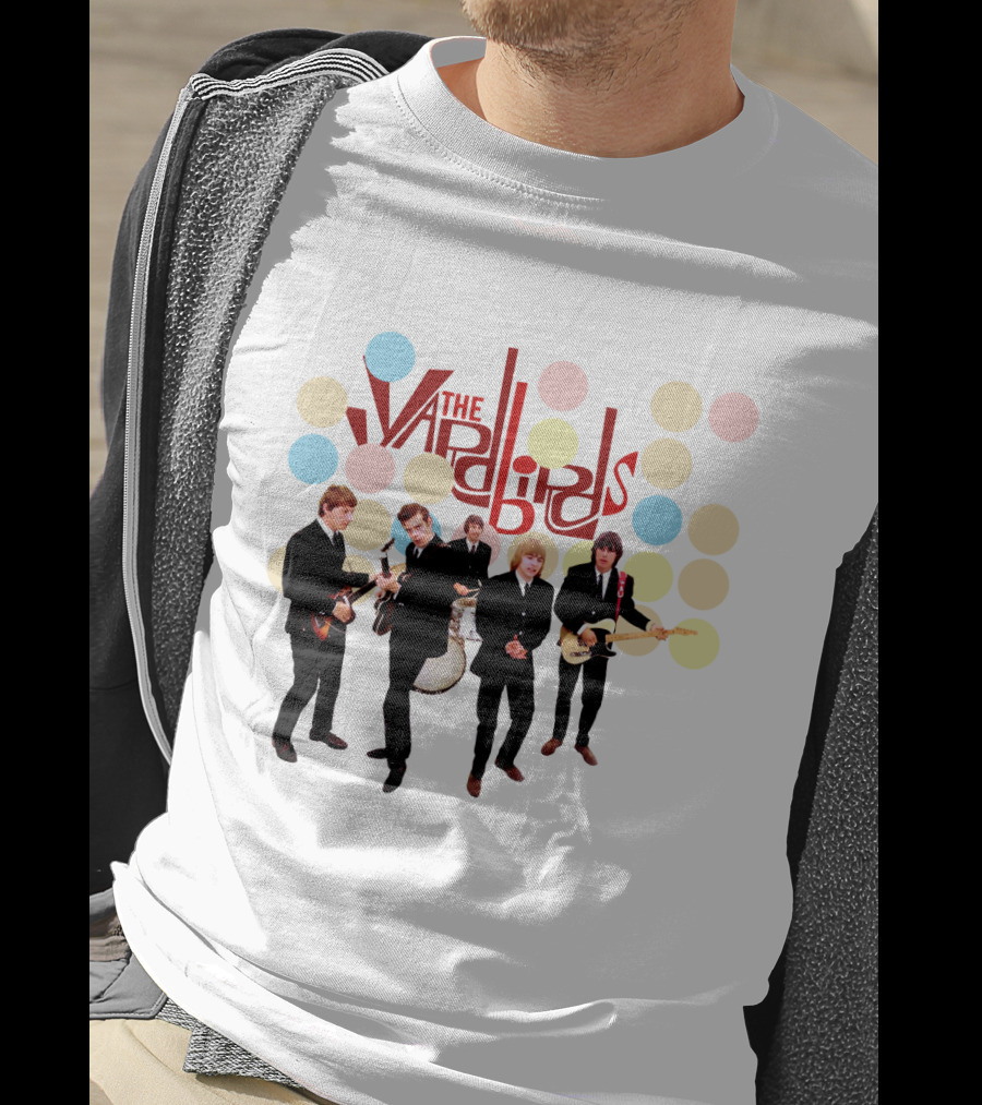 The Yardbirds Band Members With Guitars And Drums T-Shirt