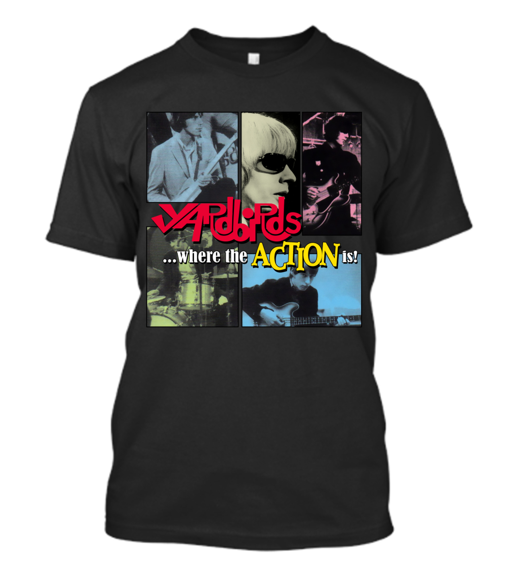 Yardbirds Where The Action Is Collage T-Shirt