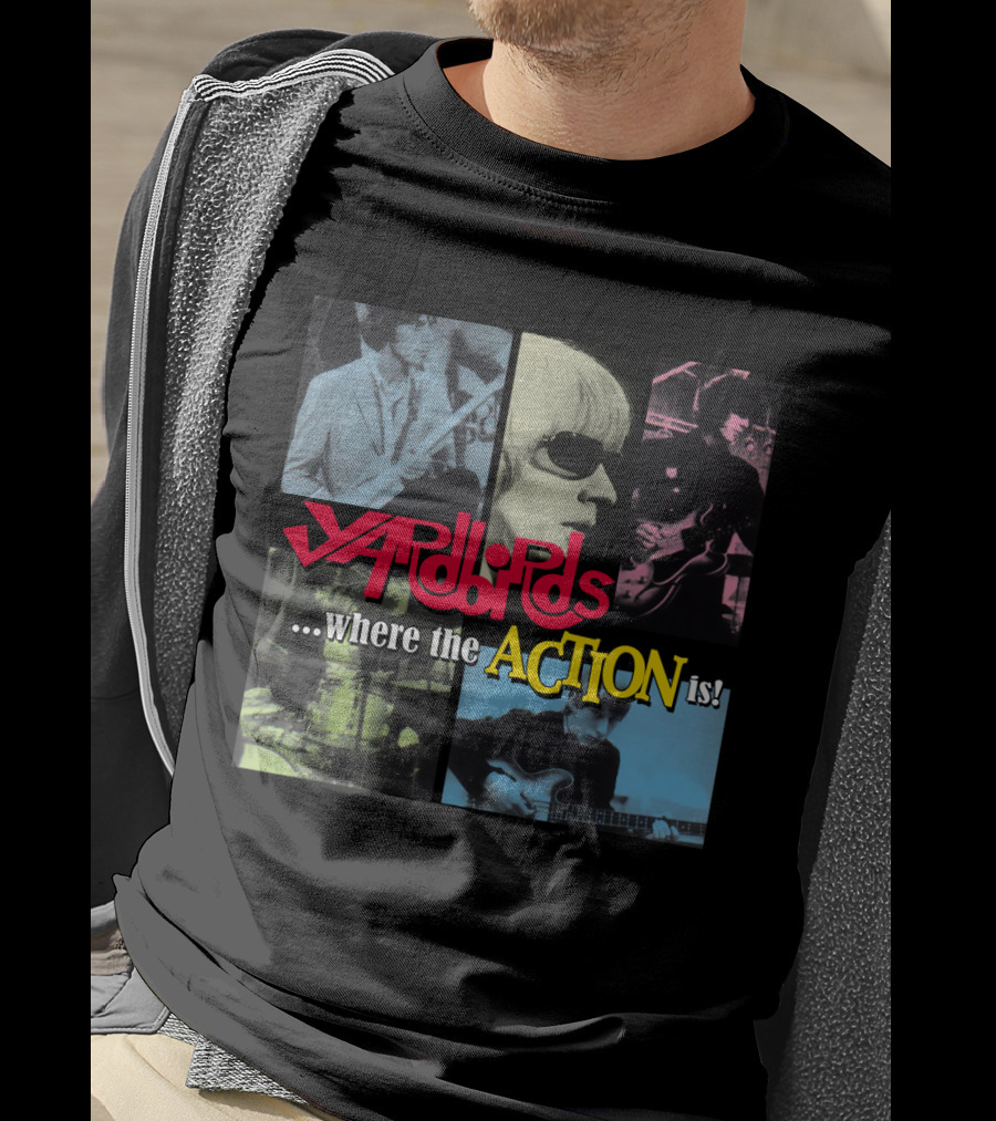 Yardbirds Where The Action Is Collage T-Shirt