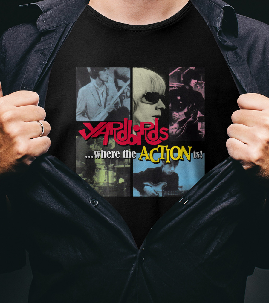 Yardbirds Where The Action Is Collage T-Shirt