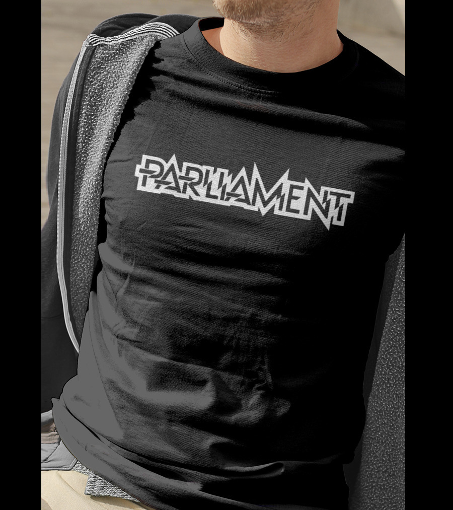 Parliament Band Logo Retro Style Black T-Shirt