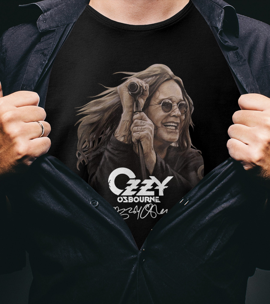 Ozzy Osbourne 20 Portrait With Signature T-Shirt