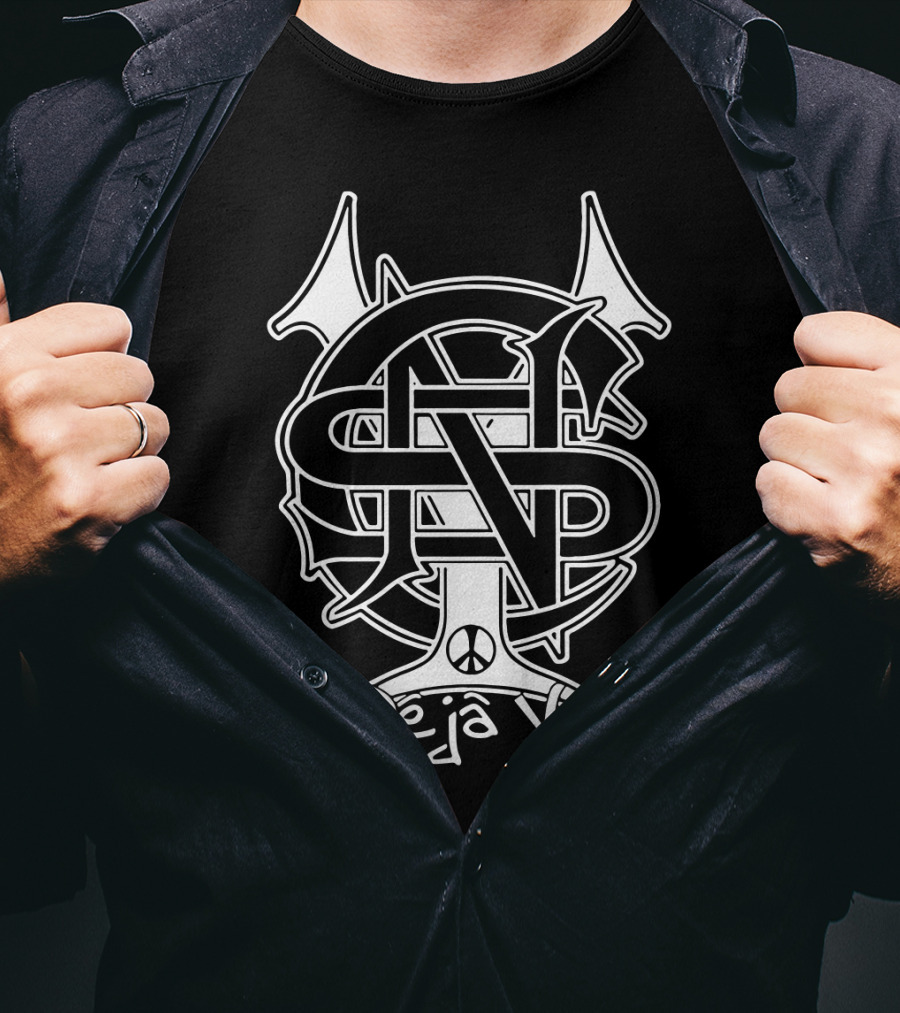 Crosby Stills Nash And Young Deja Vu Peace Symbol T-Shirt