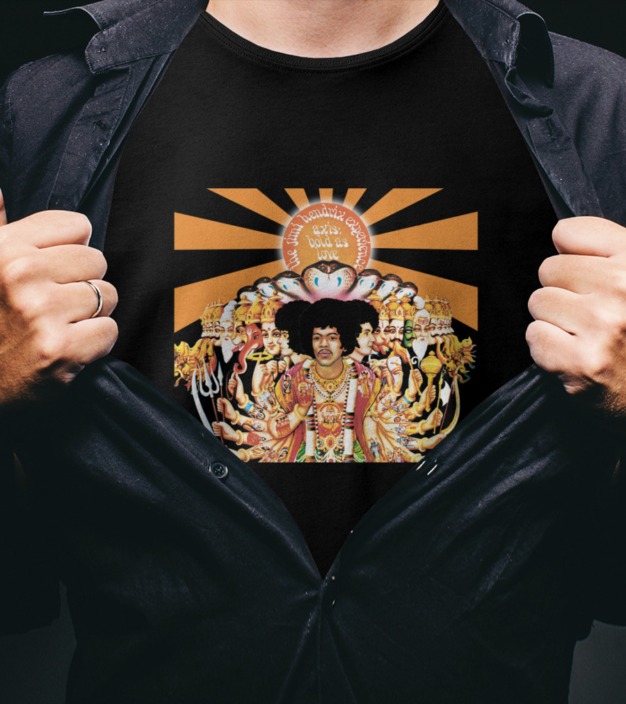 The Jimi Hendrix Experience Axis Bold As Love Psychedelic Sunburst T-Shirt