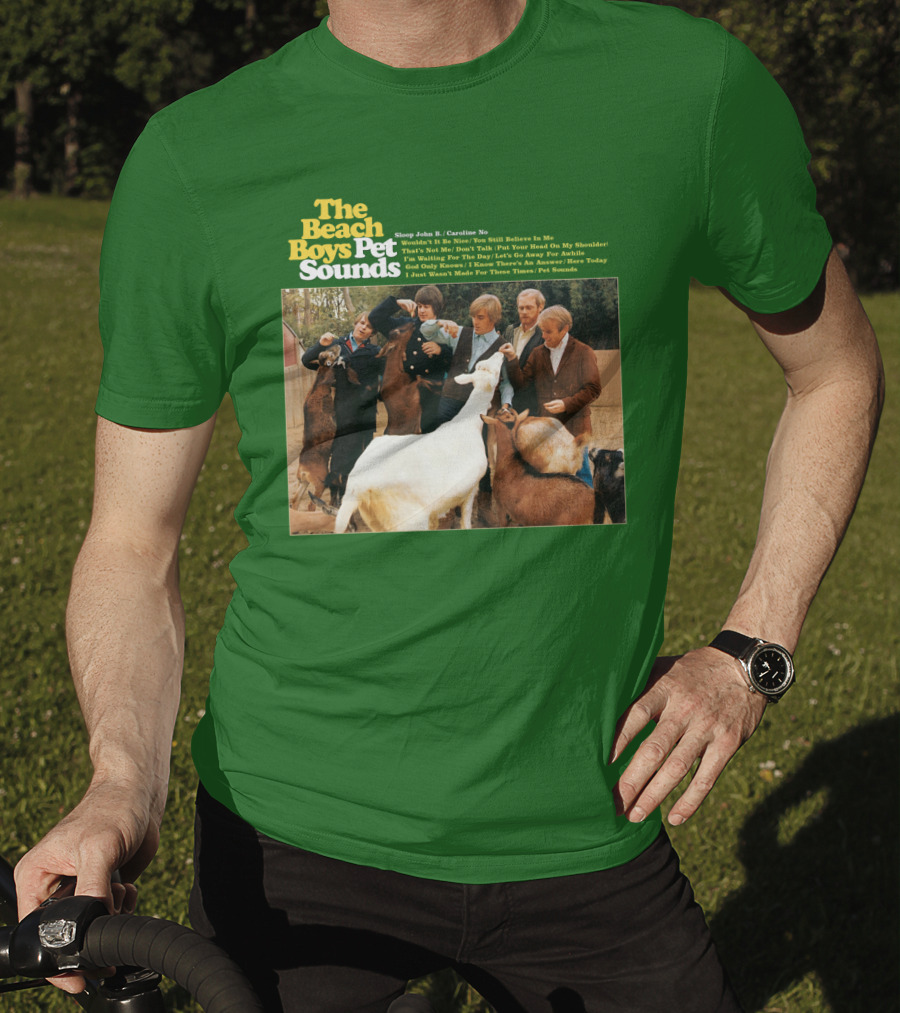 The Beach Boys Pet Sounds Album Cover With Song List And Band Members With Animals T-Shirt