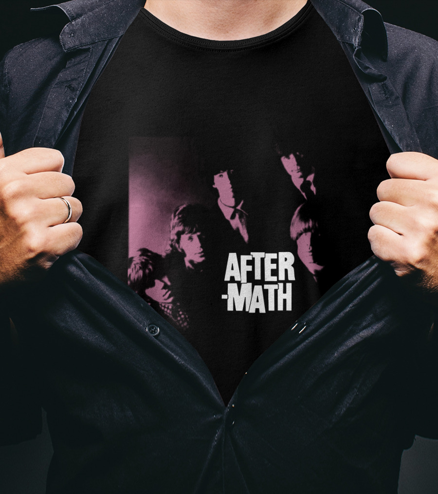 Rolling Stones Aftermath Band Photo Pink 60S Style T-Shirt