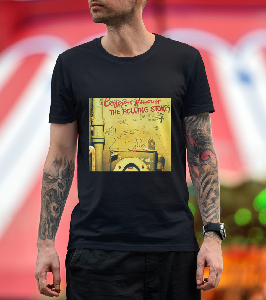 Beggars Banquet The Rolling Stones Graffiti Toilet Cover Art T-Shirt
