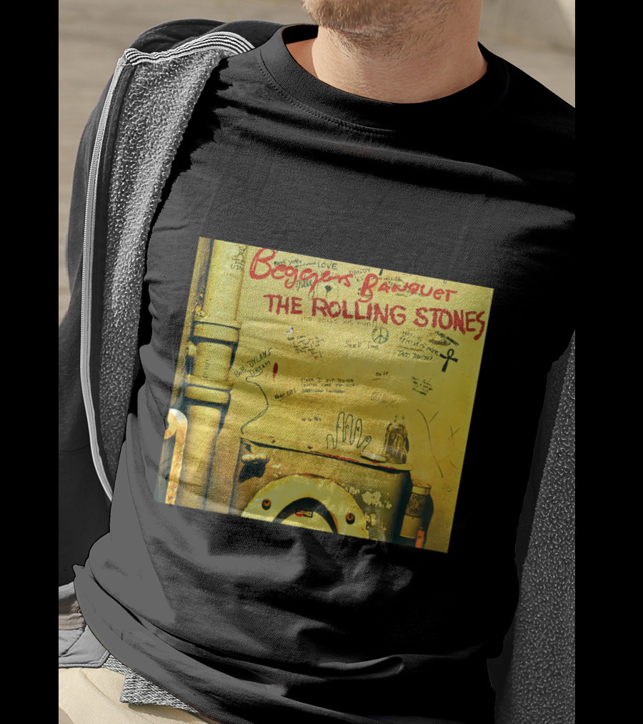 Beggars Banquet The Rolling Stones Graffiti Toilet Cover Art T-Shirt