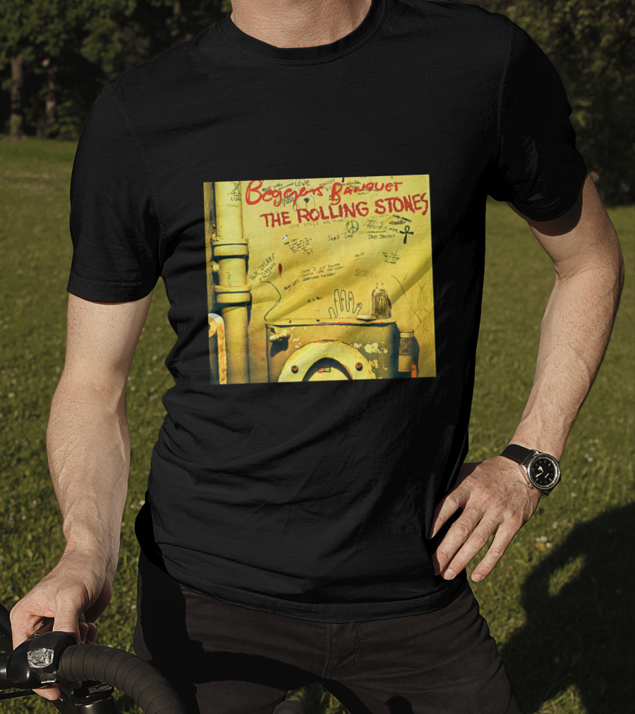 Beggars Banquet The Rolling Stones Graffiti Toilet Cover Art T-Shirt