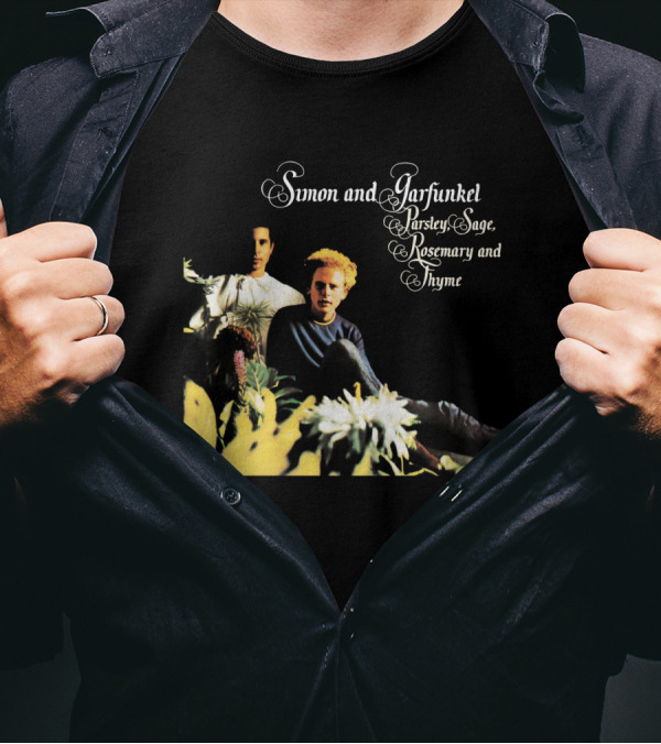 Simon And Garfunkel Parsley Sage Rosemary And Thyme Album Cover T-Shirt