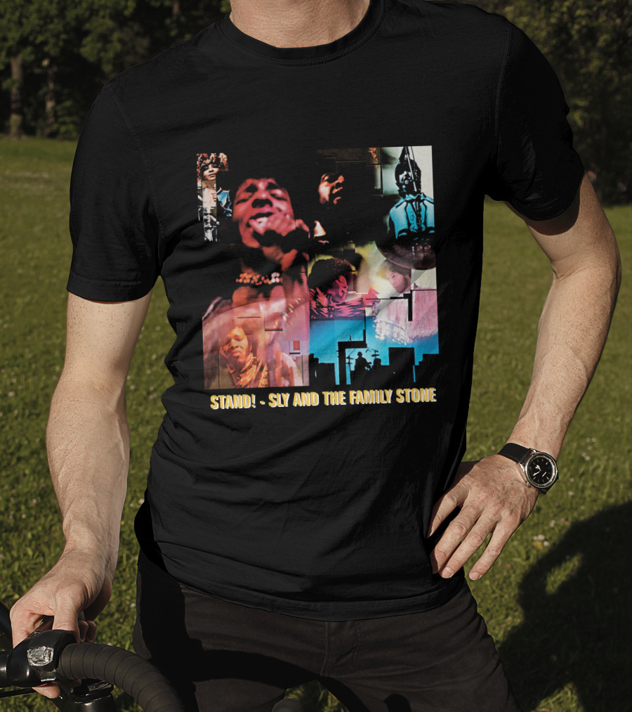 Stand Sly And The Family Stone Vintage Collage T-Shirt