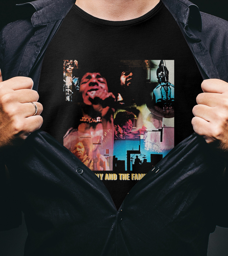 Stand Sly And The Family Stone Vintage Collage T-Shirt