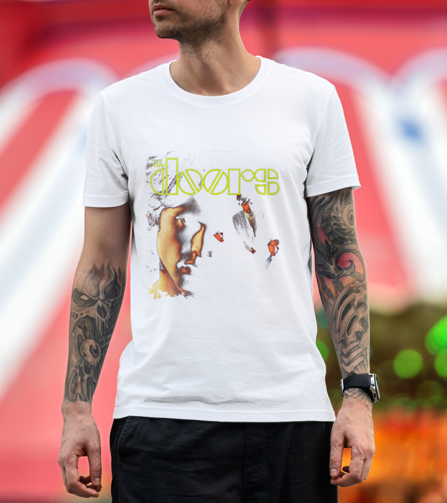 The Doors Band Members Collage In Vintage T-Shirt
