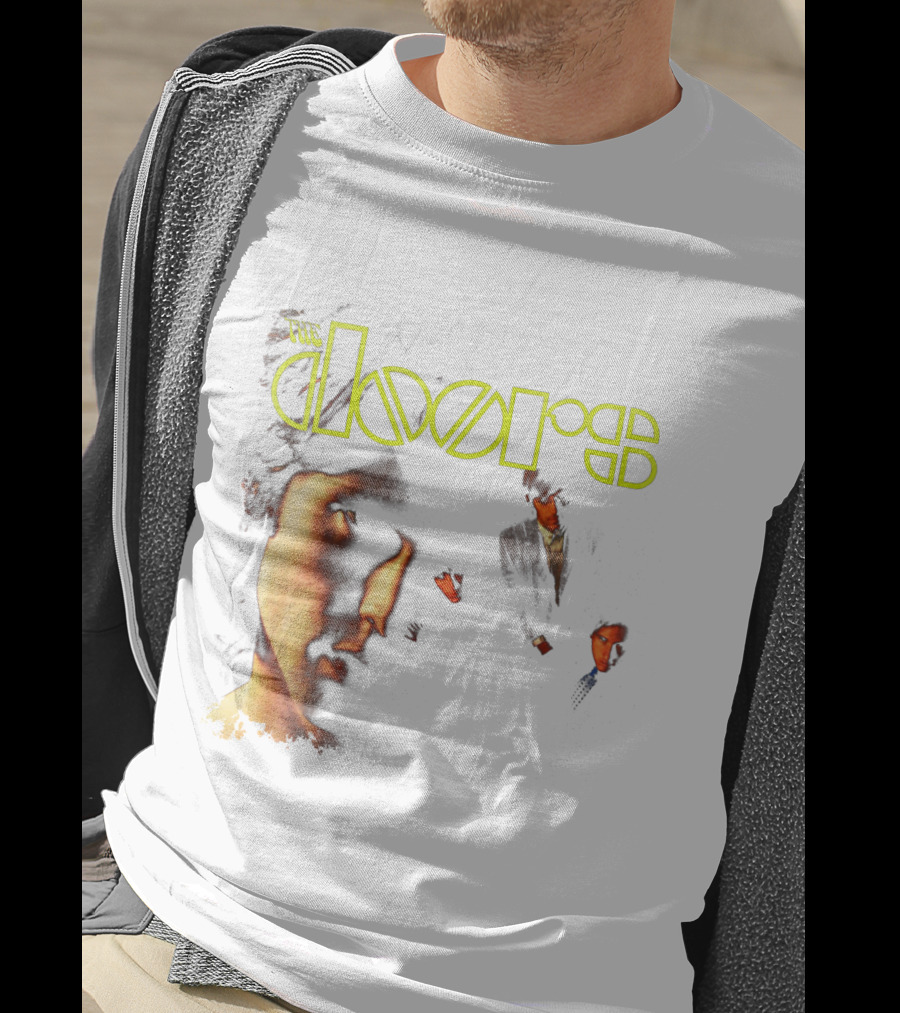 The Doors Band Members Collage In Vintage T-Shirt