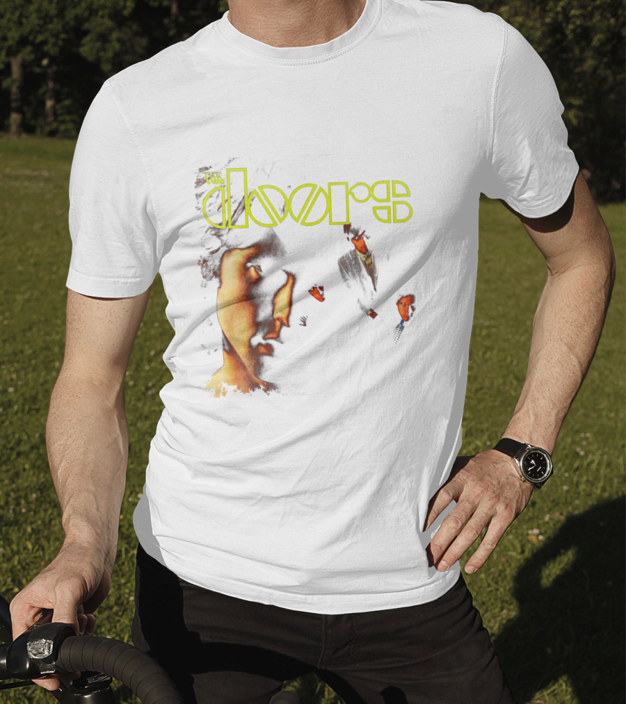 The Doors Band Members Collage In Vintage T-Shirt
