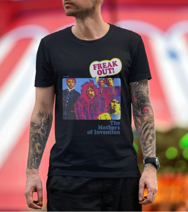 Premium T-Shirt: Freak Out The Mothers of Invention Vintage Album Cover T-Shirt Freak Out The Mothers of Invention Vintage Album Cover T-Shirt