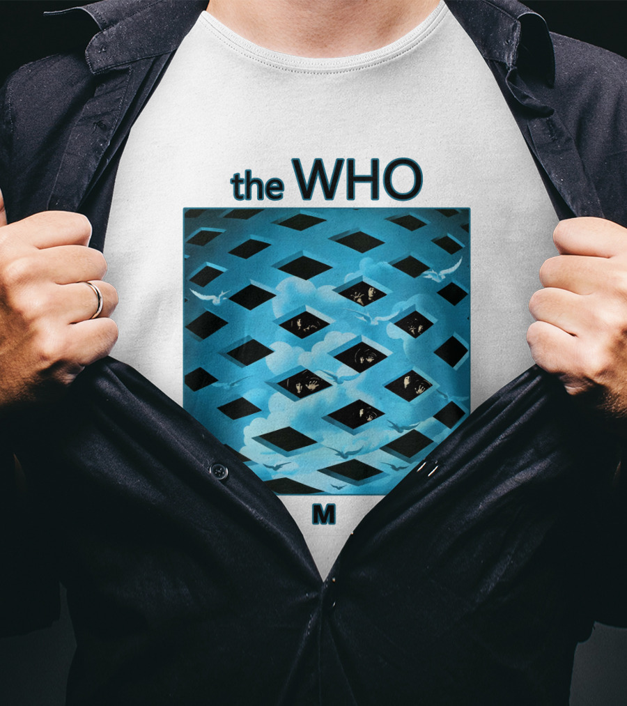 The Who Tommy Album Cover Art Blue Lattice T-Shirt