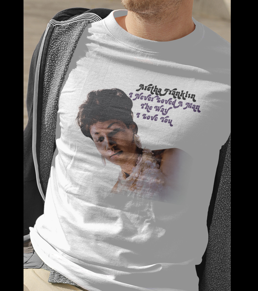 Aretha Franklin I Never Loved A Man The Way I Love You 1967 Vintage Album Cover T-Shirt