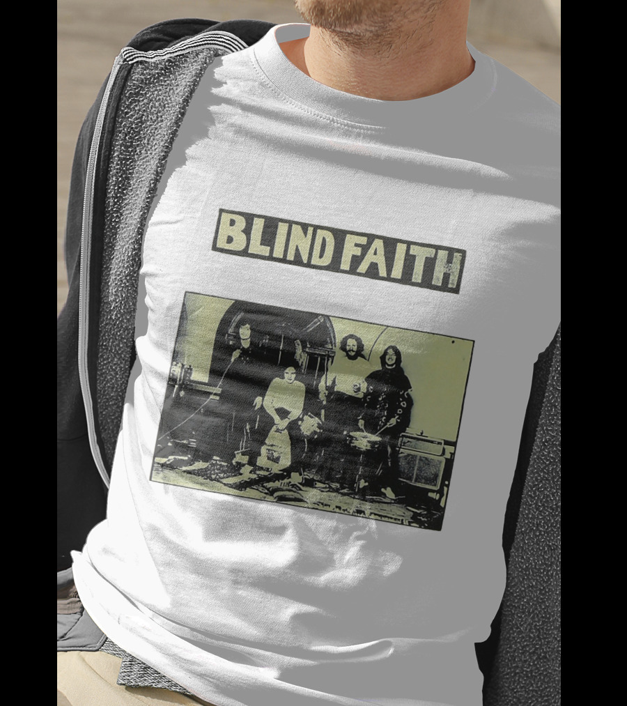 Blind Faith Band Photo Classic Black And White Image T-Shirt
