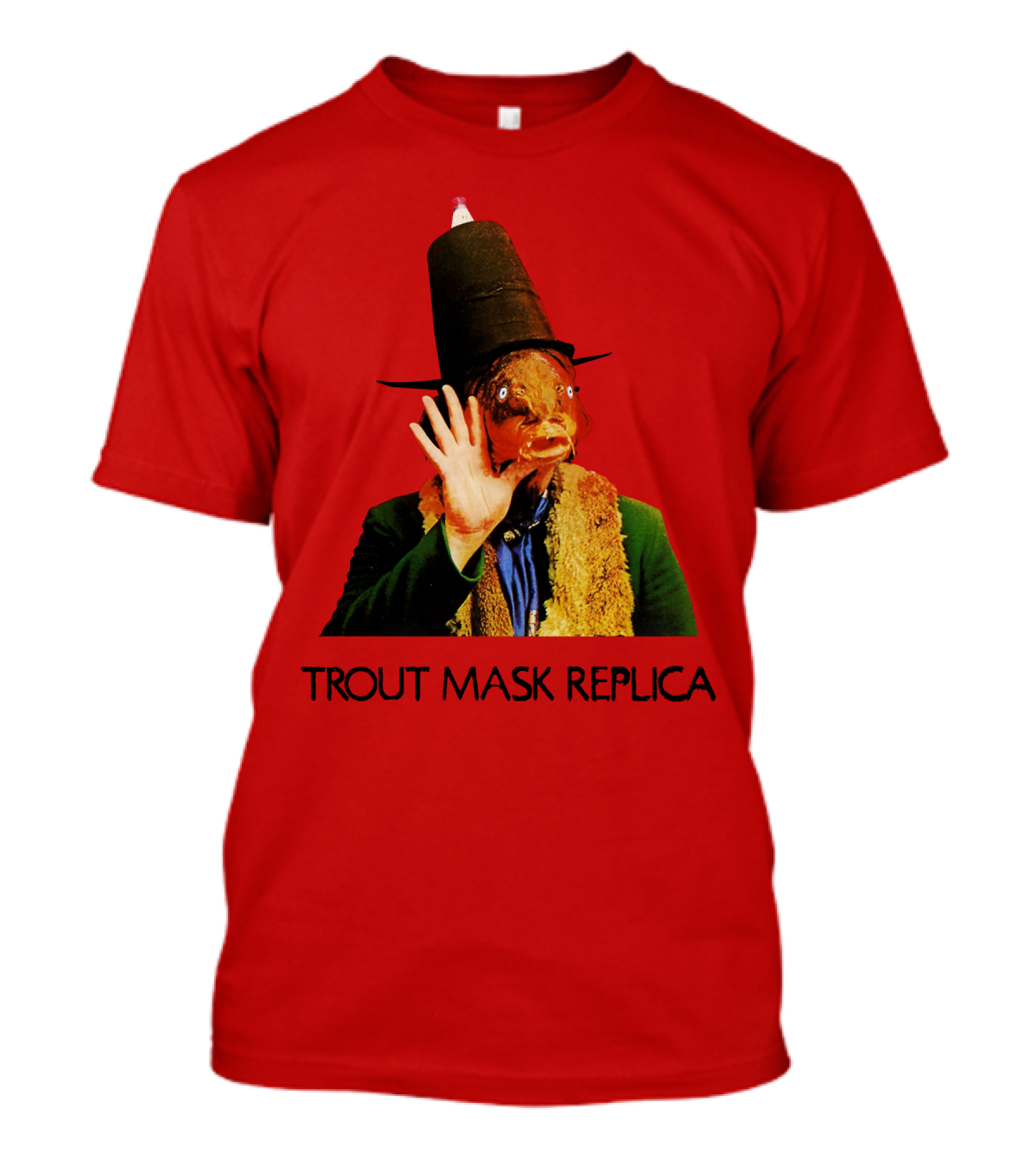 Captain Beefheart Trout Mask Replica Surreal Fish Head T-Shirt