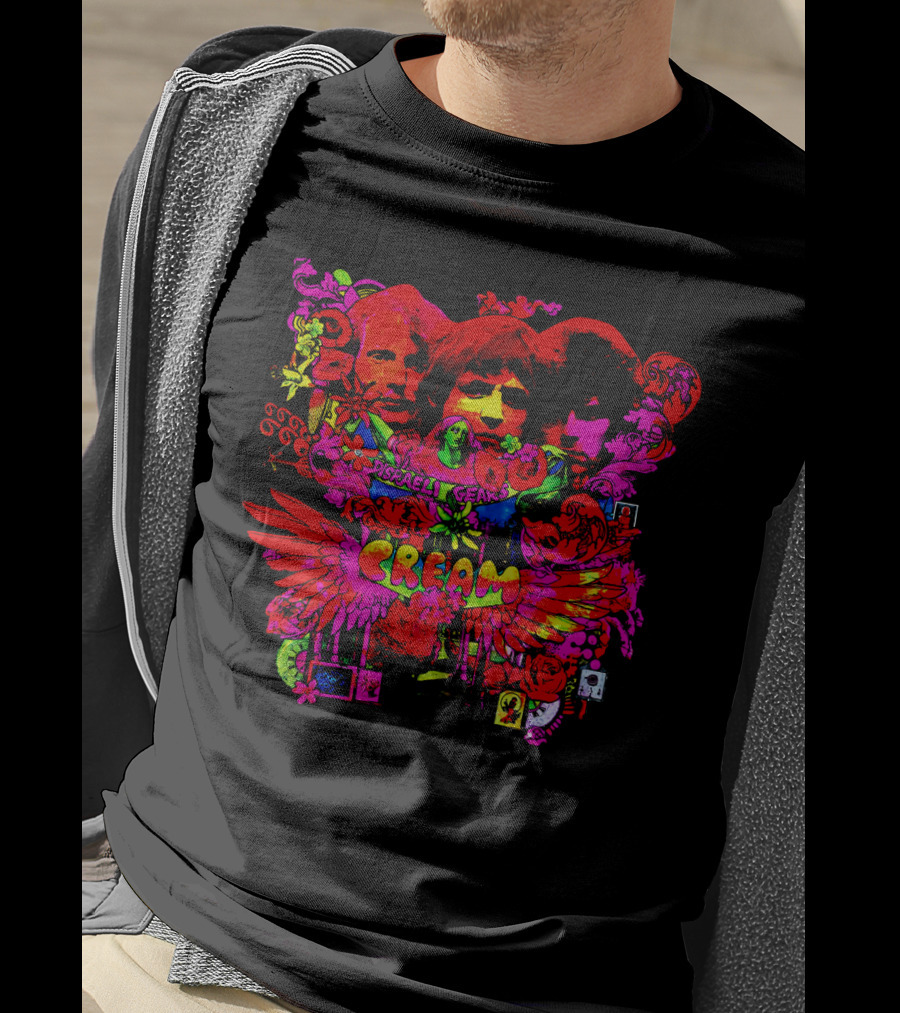 Cream Disraeli Gears 1967 Psychedelic Album Cover Art T-Shirt