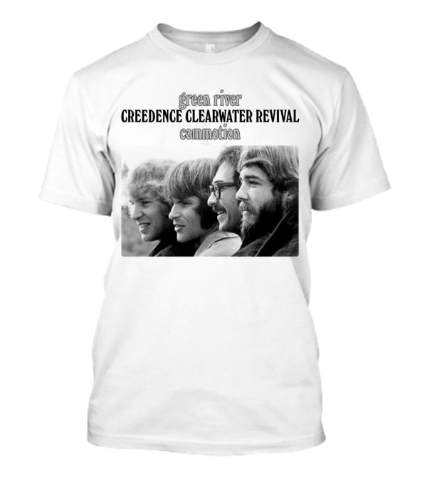 Creedence Clearwater Revival Green River Commotion Band Photo T-Shirt