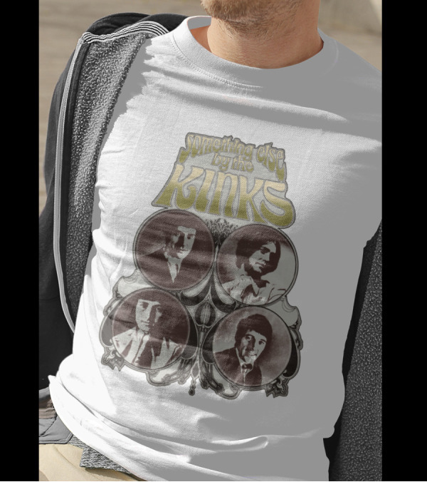 Something Else By The Kinks Album Cover With Band Members' Portraits T-Shirt