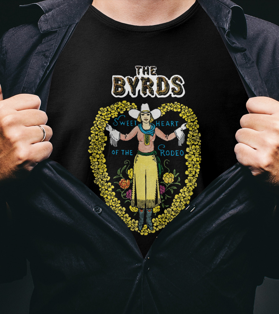 The Byrds Sweetheart Of The Rodeo Floral Western T-Shirt