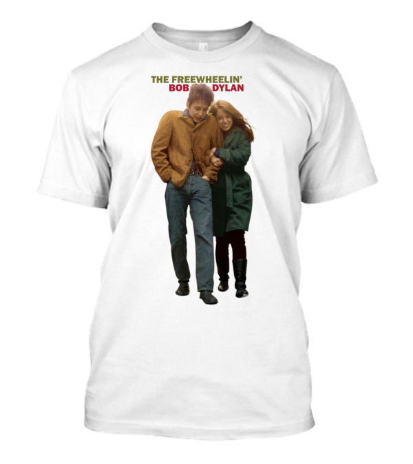 The Freewheelin' Bob Dylan Iconic Album Cover Image T-Shirt