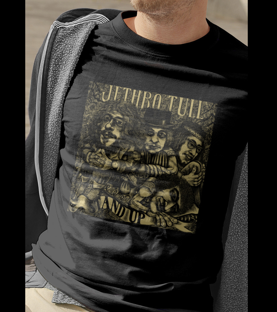 Jethro Tull Stand Up Band Members Album Cover Artwork T-Shirt