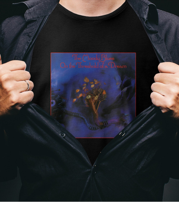 The Moody Blues On The Threshold Of A Dream Album Art With Tree And Cosmic T-Shirt