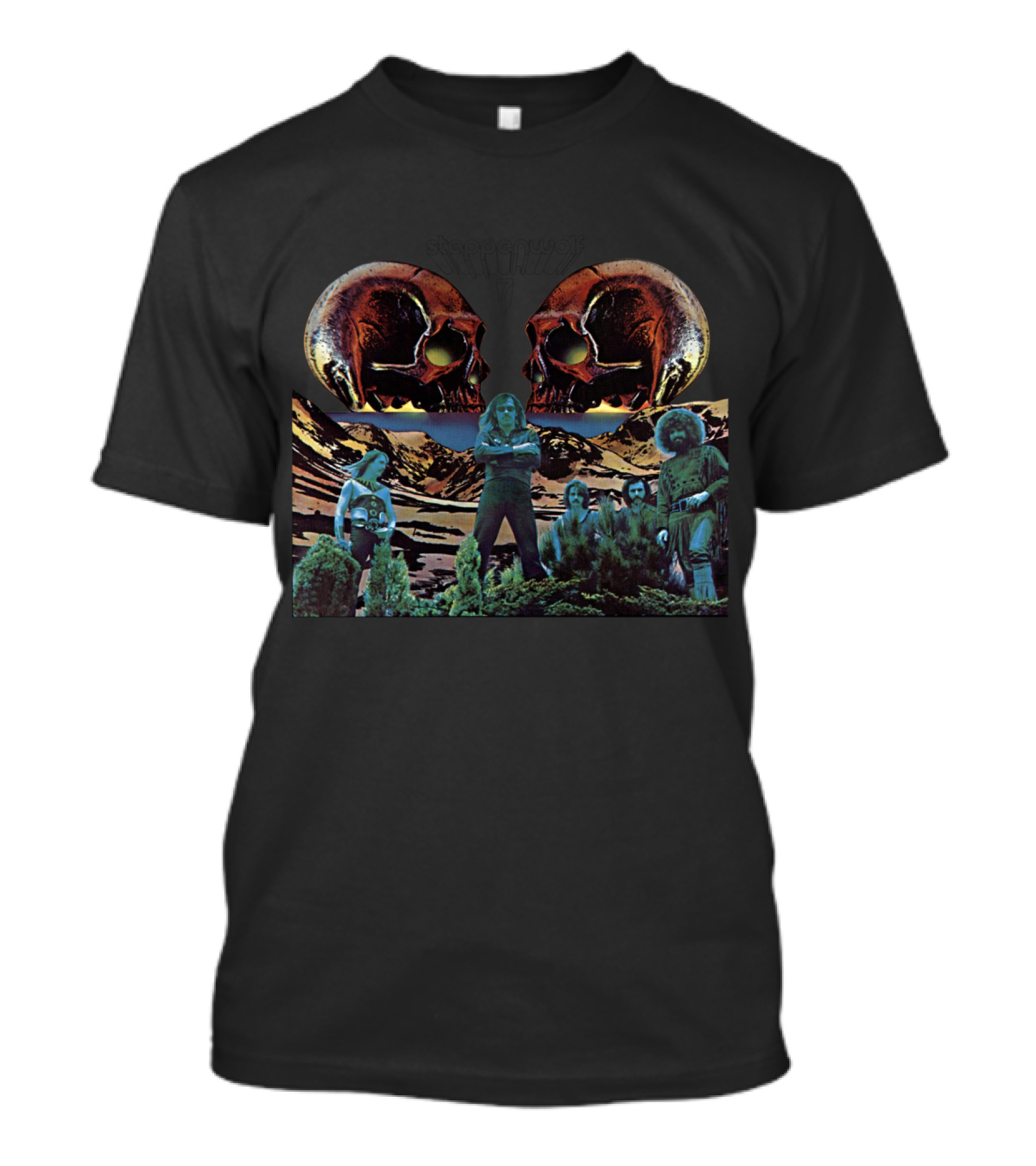 Steppenwolf Band Vintage Skull Collage T-Shirt