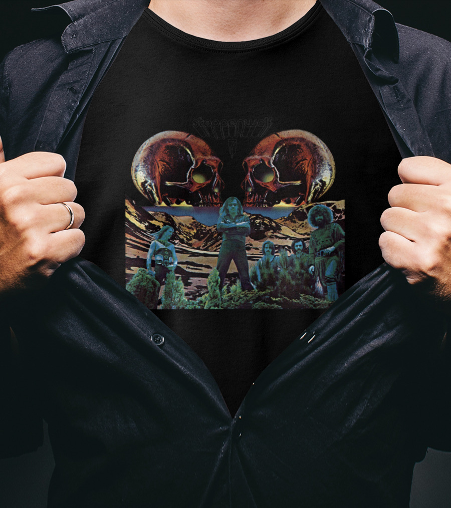 Steppenwolf Band Vintage Skull Collage T-Shirt