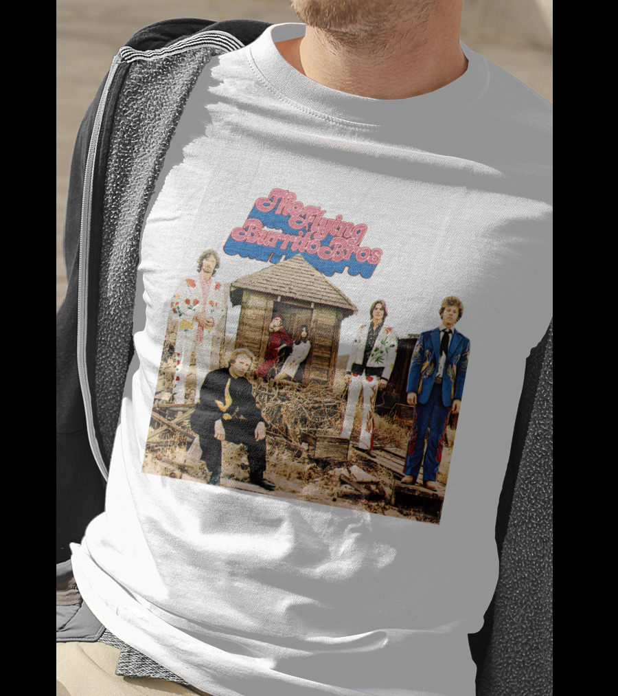 The Flying Burrito Bros The Gilded Palace Of Sin Album Cover Band Members In Colorful Suits T-Shirt