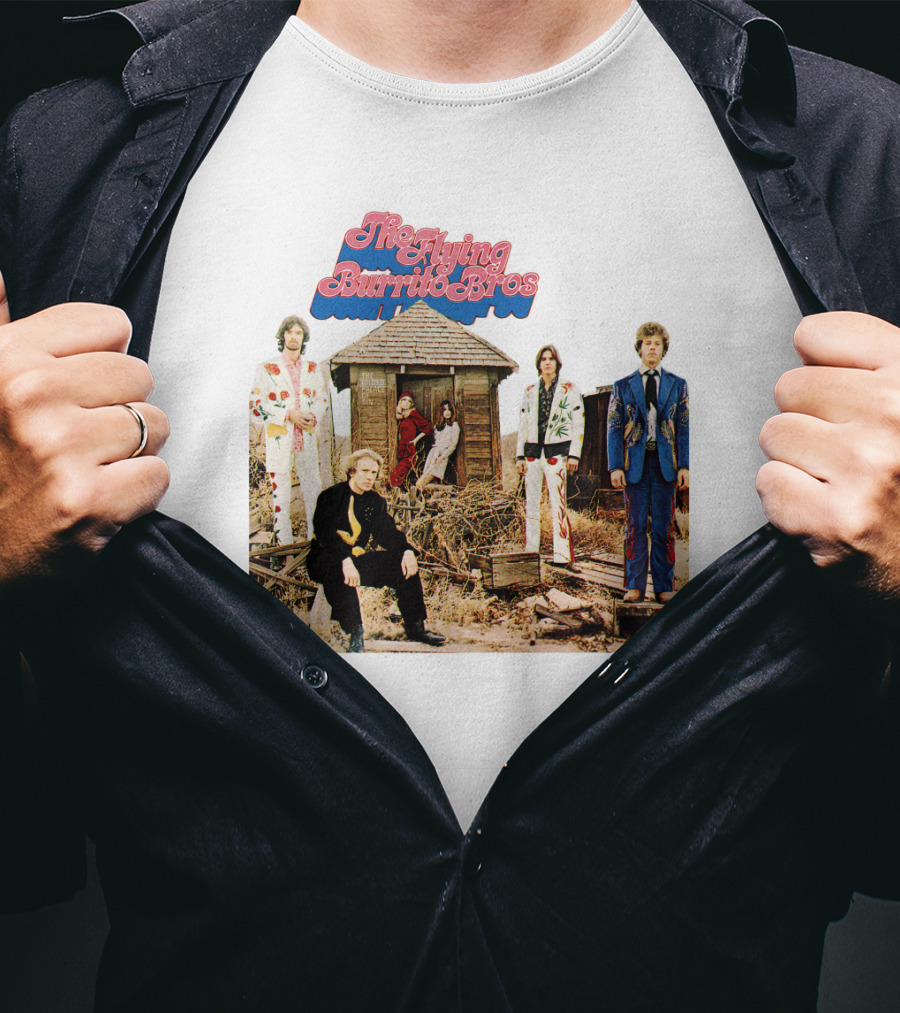The Flying Burrito Bros The Gilded Palace Of Sin Album Cover Band Members In Colorful Suits T-Shirt