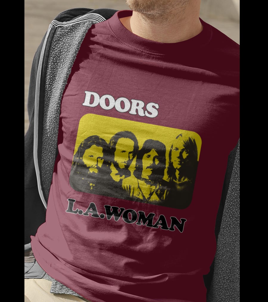 Doors L.A. Woman Album Yellow T-Shirt