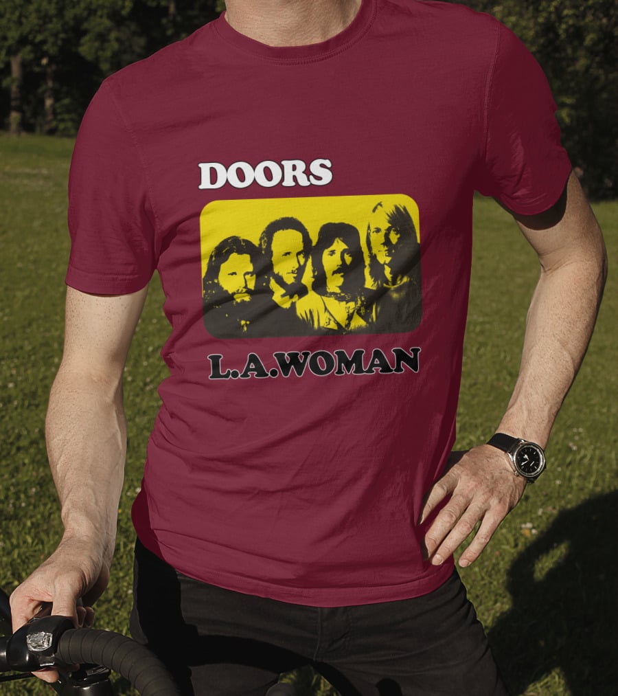 Doors L.A. Woman Album Yellow T-Shirt