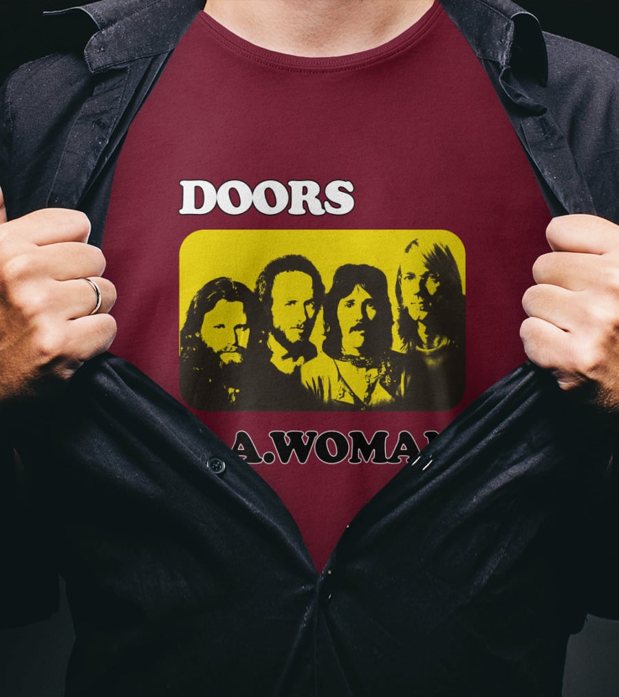 Doors L.A. Woman Album Yellow T-Shirt