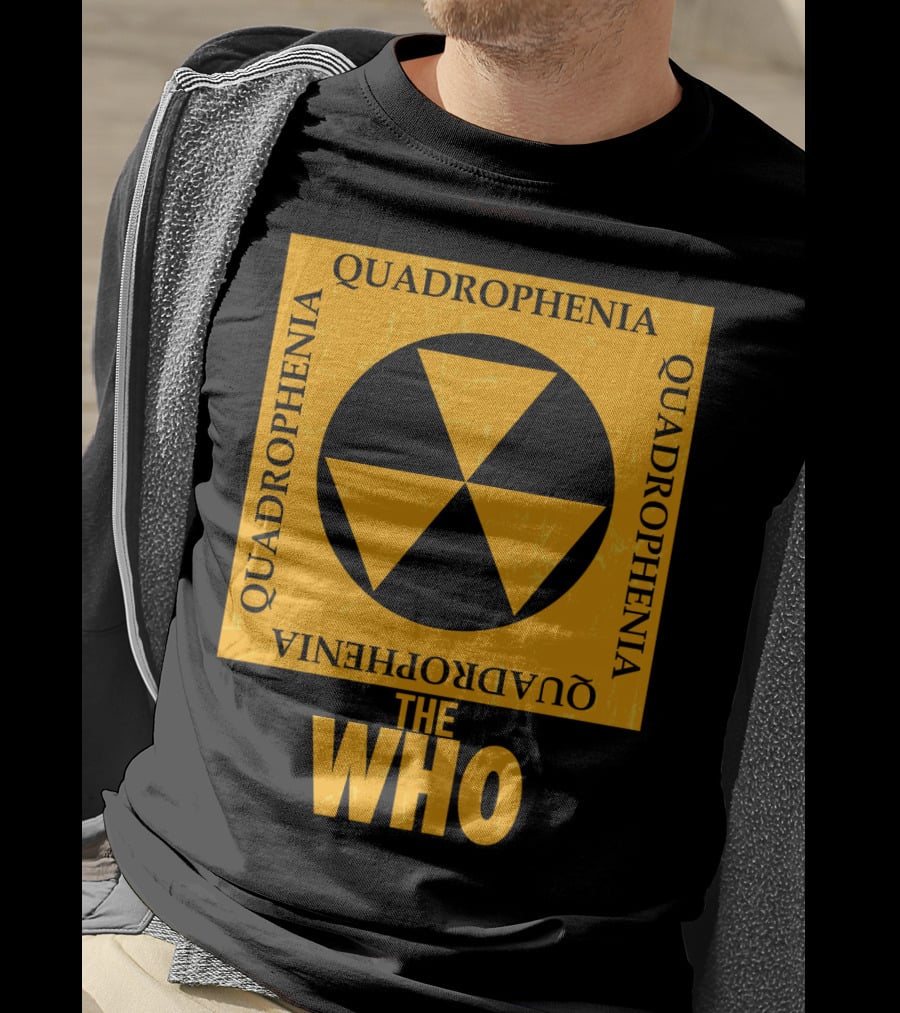 The Who Quadrophenia Yellow Radiation Symbol Square T-Shirt
