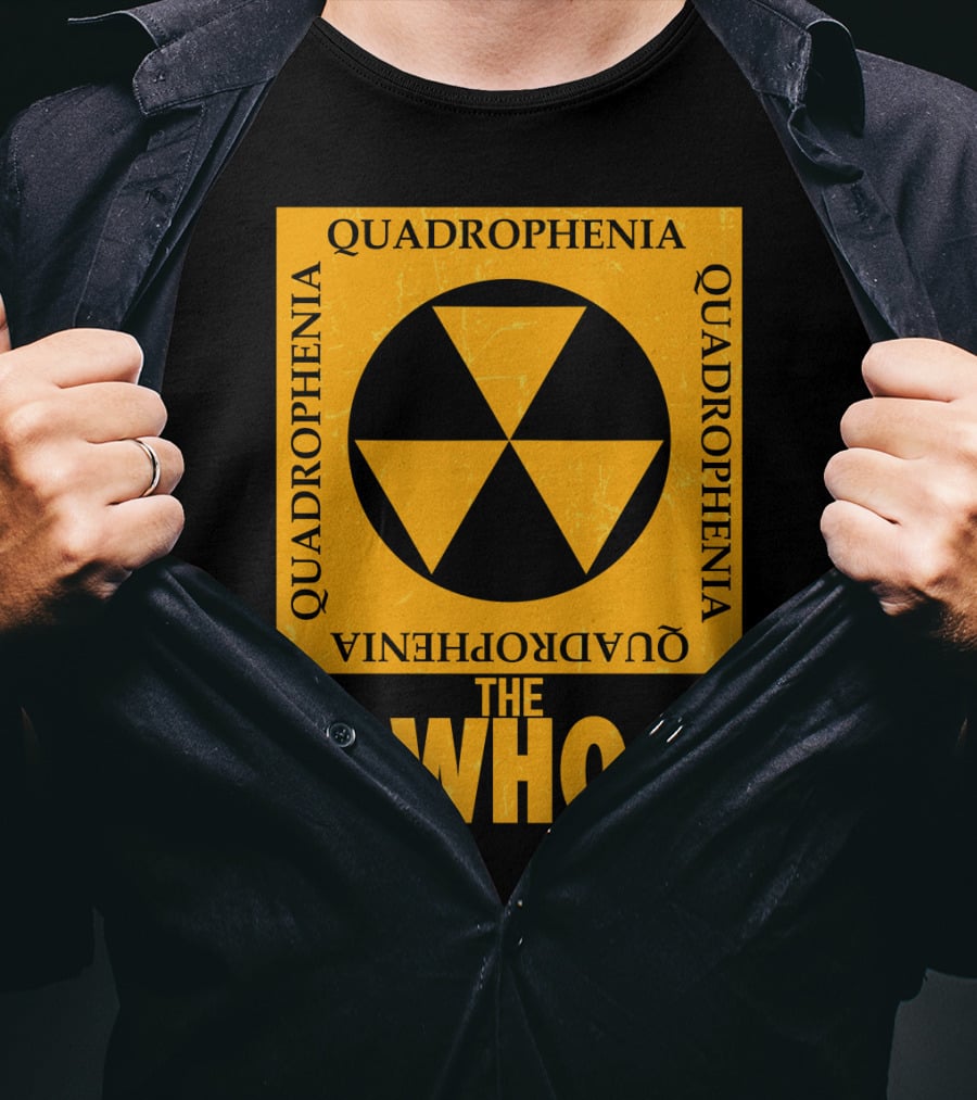 The Who Quadrophenia Yellow Radiation Symbol Square T-Shirt