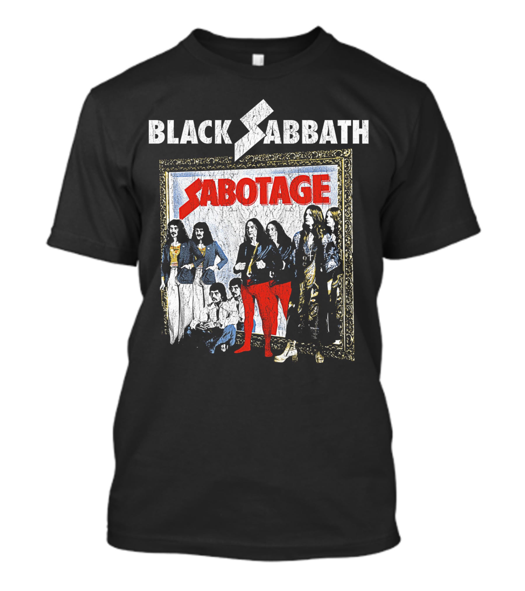 Black Sabbath Sabotage Band Photo IN Frame T-Shirt