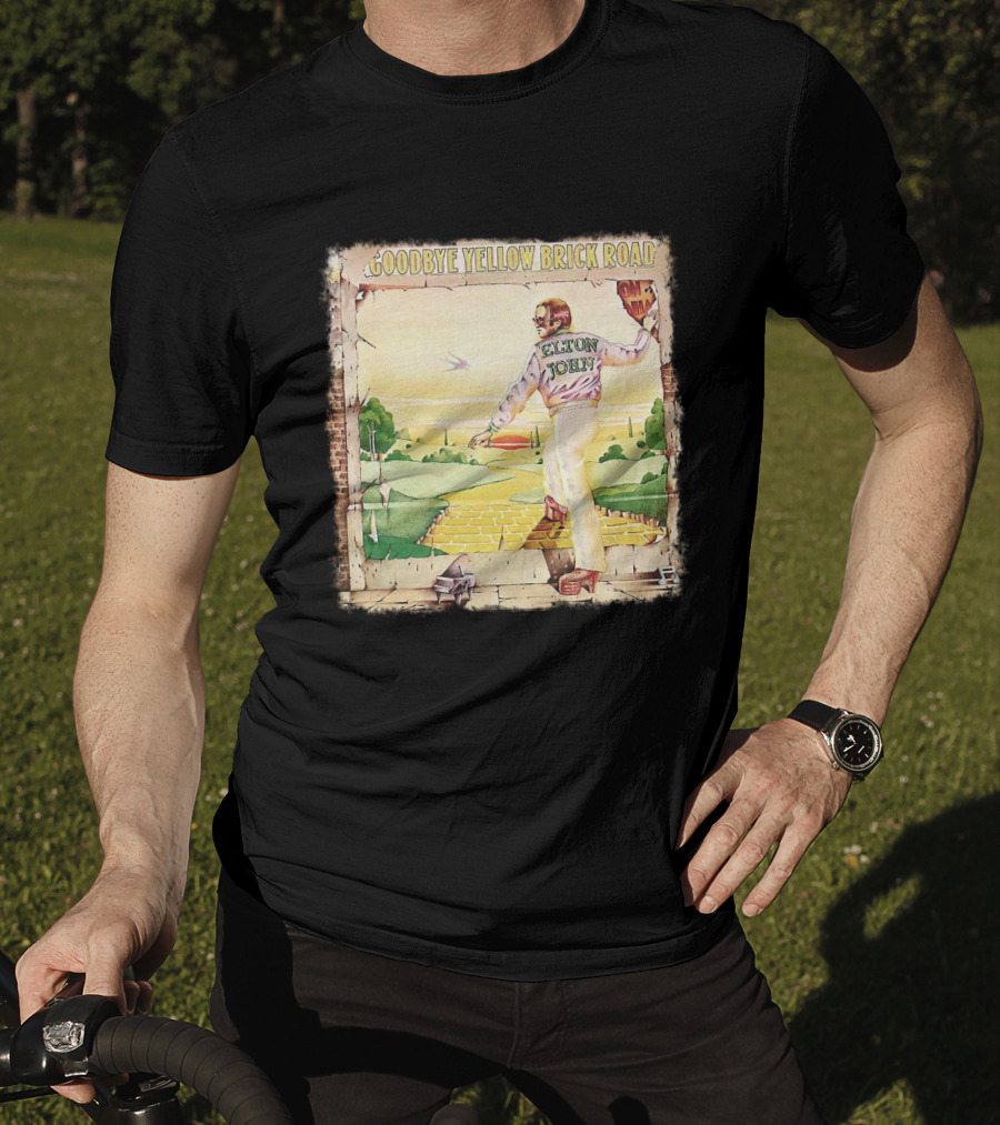 Elton John Goodbye Yellow Brick Road Album Cover T-Shirt