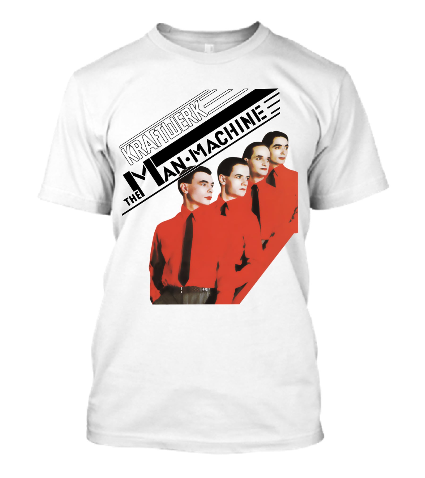 Kraftwerk The Man Machine Album Art Red Outfit Quartet T-Shirt