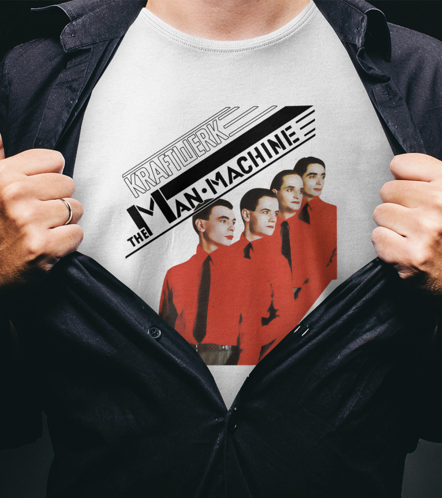 Kraftwerk The Man Machine Album Art Red Outfit Quartet T-Shirt