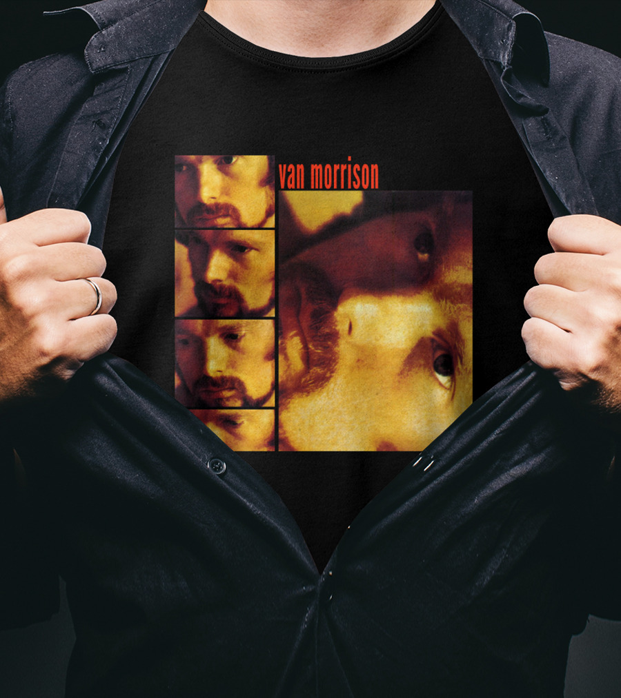 Van Morrison Moondance 1970 Album Cover Multiple Portraits T-Shirt