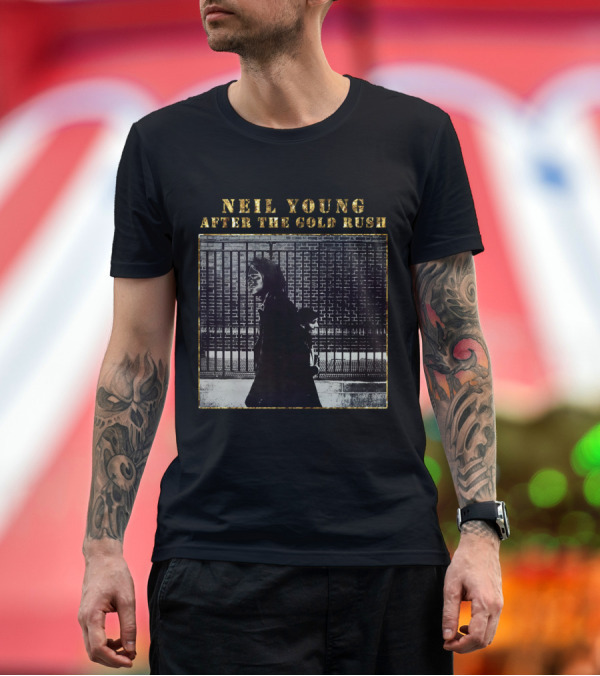 Premium T-Shirt: Neil Young After The Gold Rush Album Cover 1970 T-Shirt Neil Young After The Gold Rush Album Cover 1970 T-Shirt