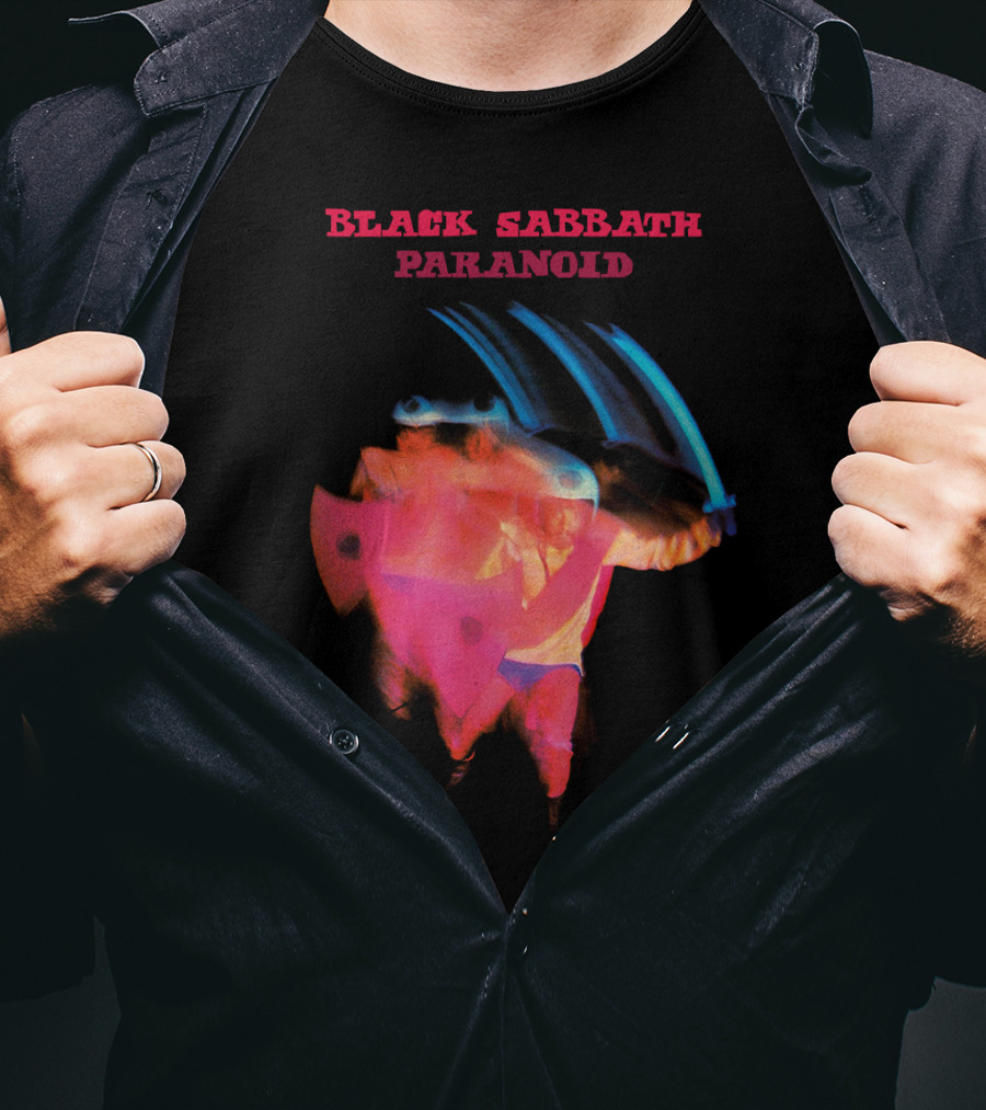 Black Sabbath Paranoid 1970 Album Cover T-Shirt