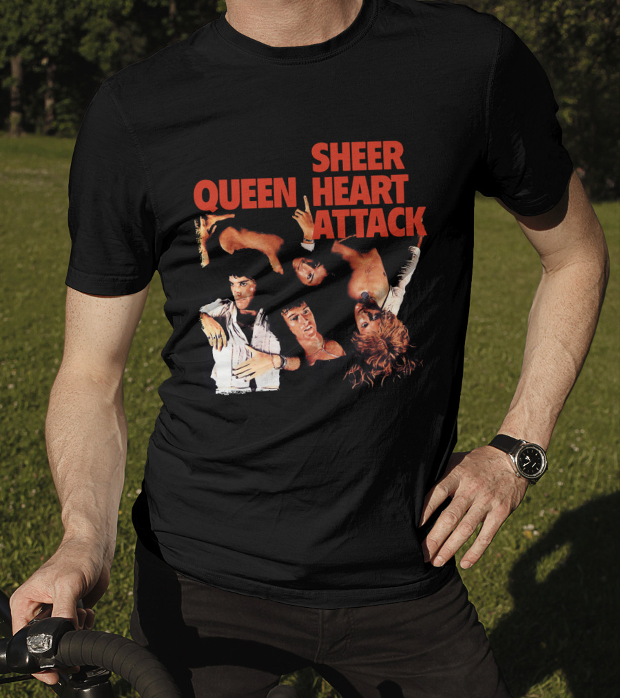 Queen Sheer Heart Attack Classic Rock Band Vintage Album Cover T-Shirt